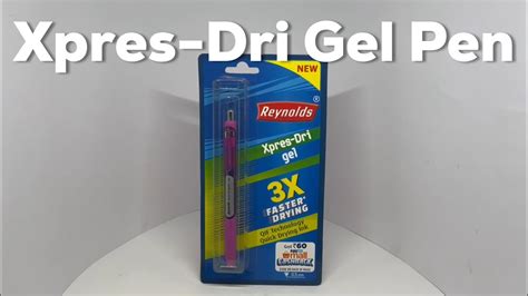 Reynolds Xpres Dri Gel Pen Youtube