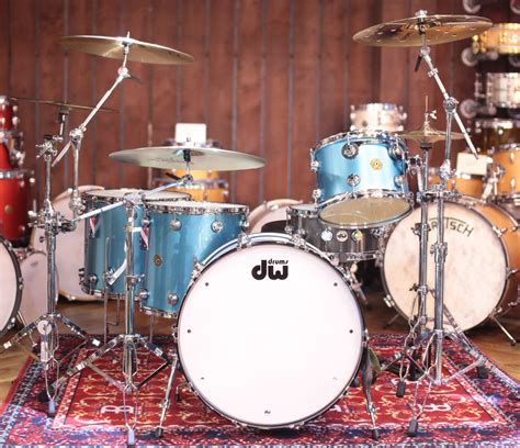 Dw Jazz Series Dave Grohl 4 Piece Shell Pack In Laser Blue Lacquer