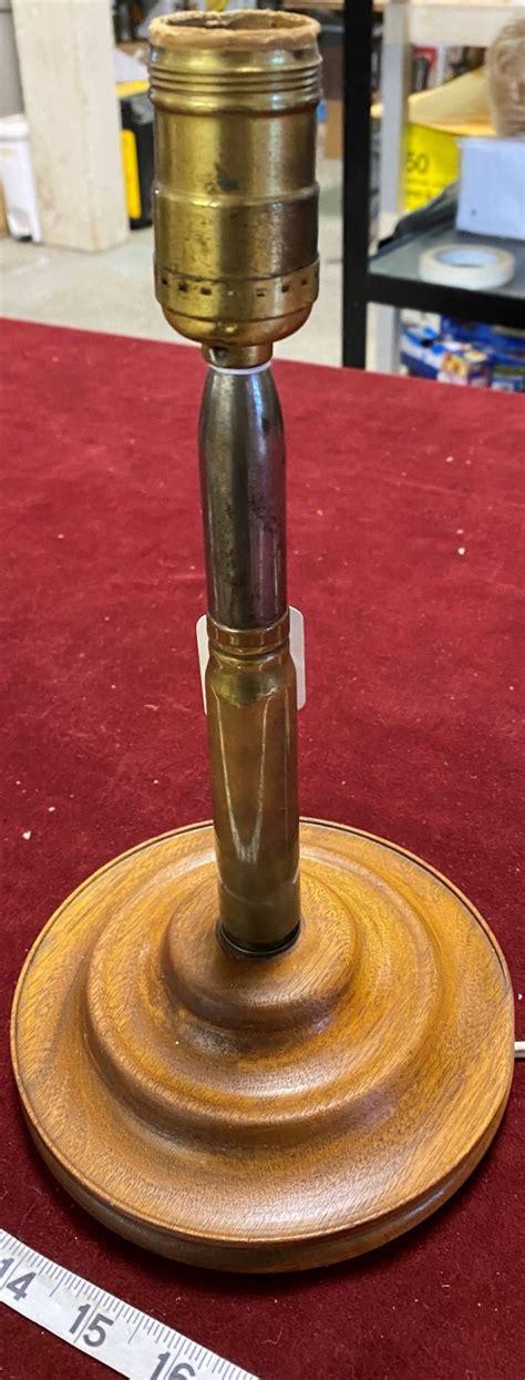 Wwii Trench Art Lamp Made From 50 Mm Shell