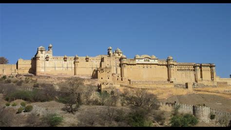 Rundgang Indien Jaipur Fort Amber Mittelalterliche Festung Von Amber