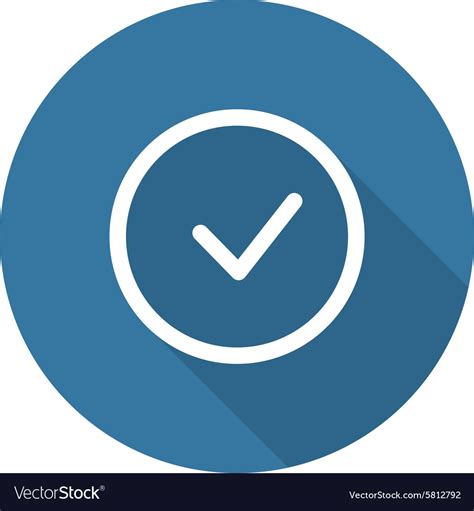 Accept Icon Confirm Button Royalty Free Vector Image