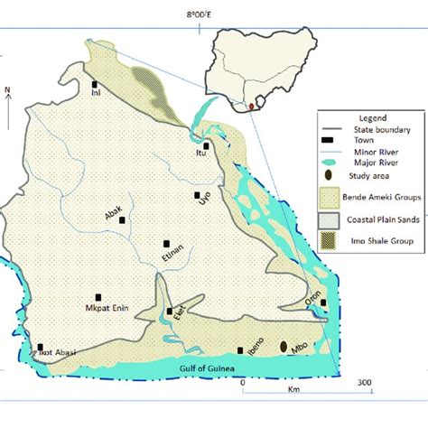 Geologic Map Of Akwa Ibom State Showing The Study Area Download