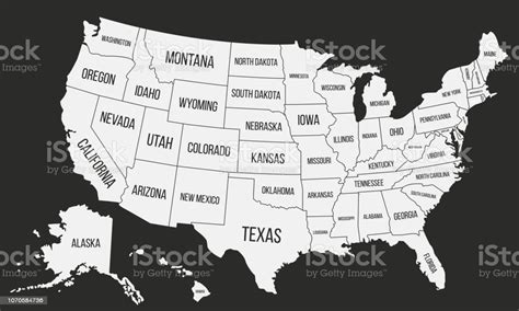Us map with state names. United States Of America Map Poster Map Of Usa With State ...