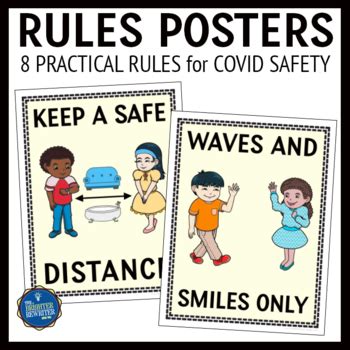 We have very strict rules. Covid Class Rules Posters by The Brighter Rewriter | TpT