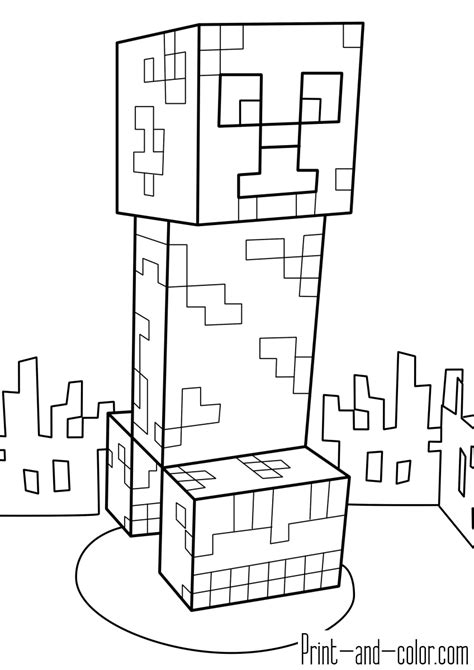 Minecraft Coloring Pages Print And