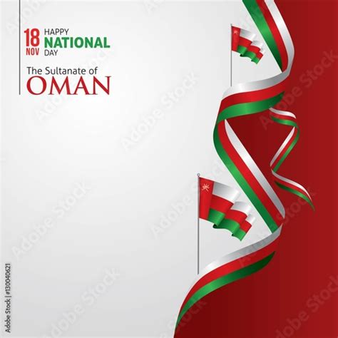 Oman National Day Vector Illustration Celebration Of The Sultanate Of