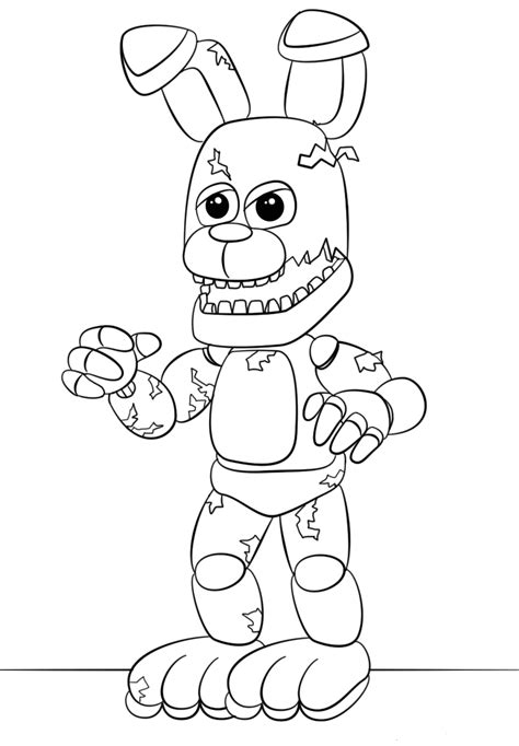 Lefty Fnaf 6 Free Coloring Pages