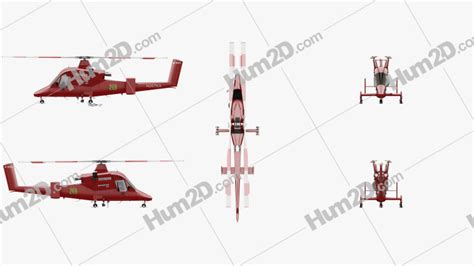 Kaman K MAX Medium Lift Helicopter Blueprint In PNG Download Aircraft