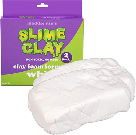 Maddie Raes Slime Clay 2pk Non Toxic No Mess Clay Foam Formula