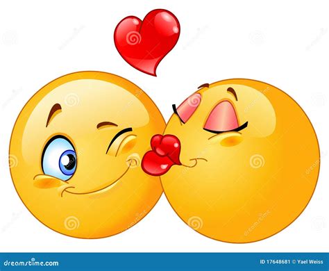 Kissing Emoticons Stock Vector Illustration Of Lover 17648681