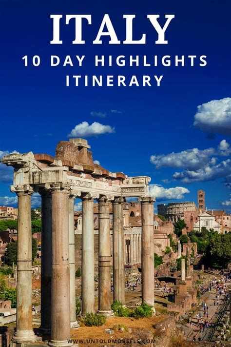 10 Day Italy Itinerary Perfect For First Time Visitors Italy