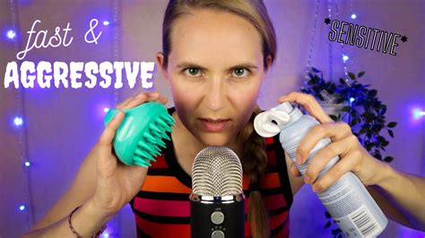 Fast And Aggressive Asmr At 100 Sensitivity Youtube