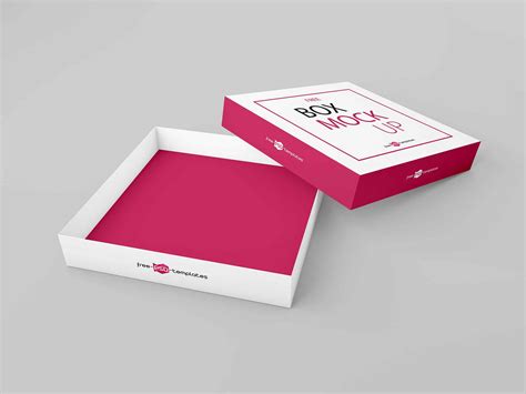 Download Free Thin Square Box Mockup (PSD)