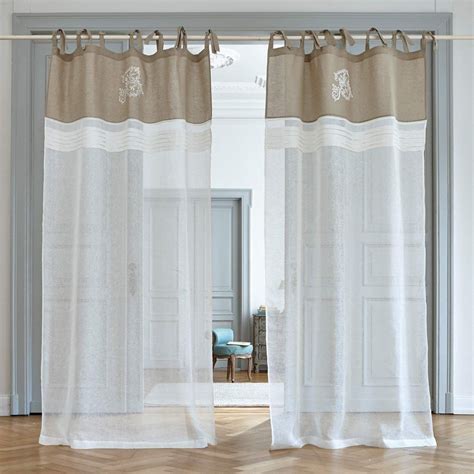 Amazon.de: Loberon Gardine Gratot, Leinen, H/B ca. 250/140 cm, Creme