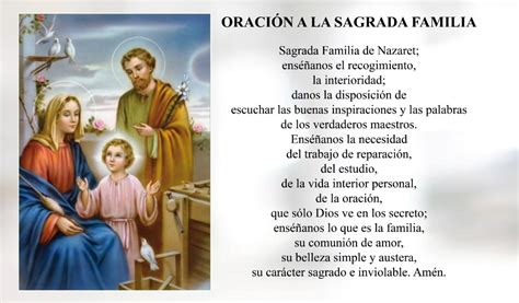 Oracion A La Sagrada Familia De Nazaret