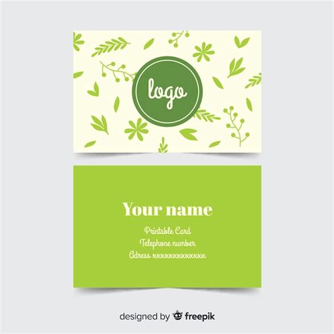 business card  nature design  vector