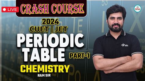 Crash Course Cuet Jet 2024 Periodic Table Chemistry P1 Dr Ram Sir Utthan Career