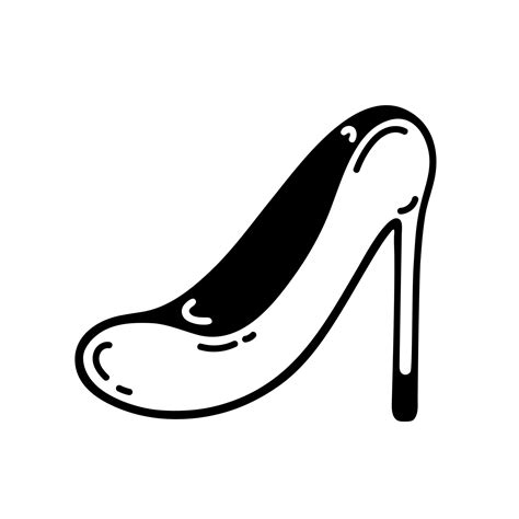 high heels vector icon beautiful vintage shoes isolated on white fashion stylish footwear