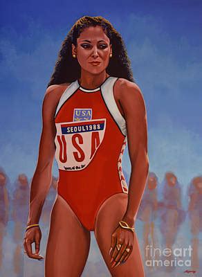 Na základní škole chodila do atletického. Flo Jo Posters | Fine Art America