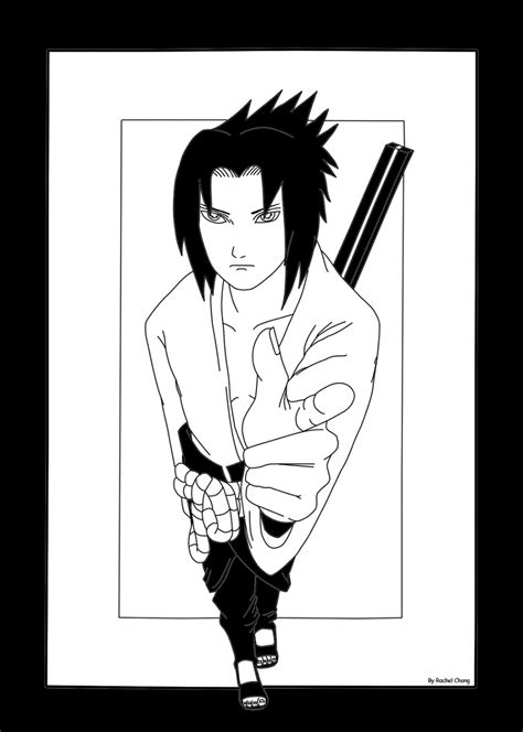 Sasuke In Black And White By Rachel Chong On Deviantart