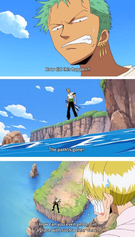 Zoro Gets Lost Funny Pictures One Piece Funny Zoro