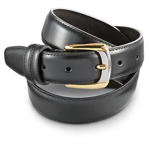 Guide Gear Mens Leather Dress Belt 578227 Belts And Suspenders At