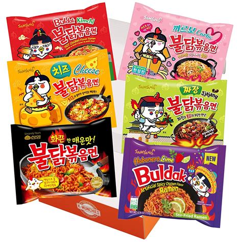 Buy Samyang Instant Chicken Ramen Noodles 6 Variety Packs Ramen Noodles With Bold Flavors