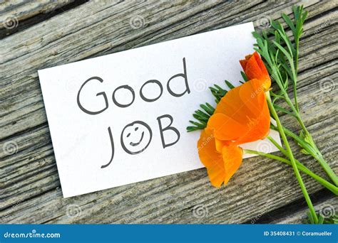 Good Job Stock Image Image Of Praise Wood Text Lettering 35408431
