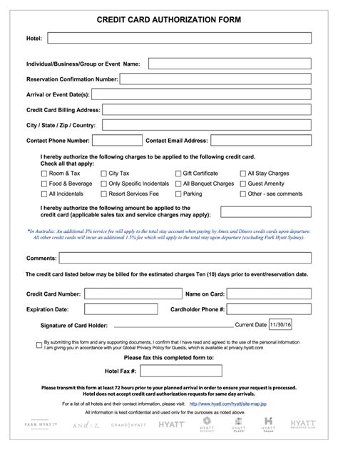Up to 50% discount on food bill; Credit Card Authorization Form Pdf Fillable Template - Fill Out and Sign Printable PDF Template ...