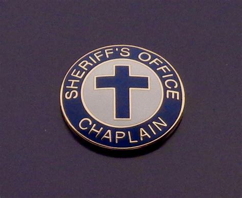 Sheriffs Office Chaplain Gold Lapelcollar Pin 1516 Round Bluewhite