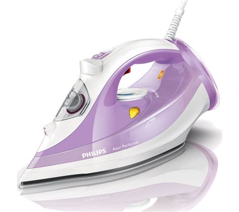 Effortless gliding and efficient steam production remove fabric wrinkles fast. Buy PHILIPS Azur GC3803/30 Steam Iron - White & Purple ...