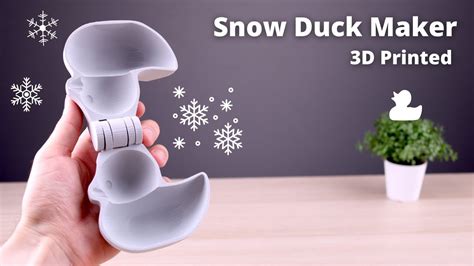 3d Printed Snow Duck Maker Snowball Fight Youtube