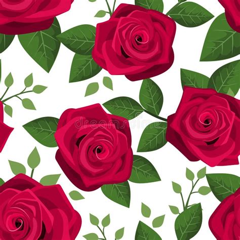 Red Roses Background Illustration Stock Illustrations 30212 Red