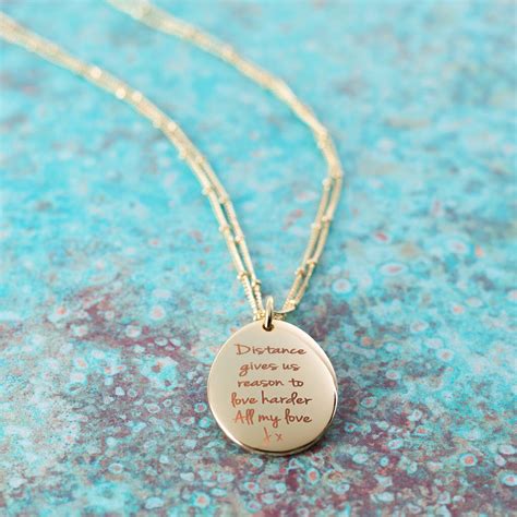 Personalised Long Distance Long Necklace By Lily Belle