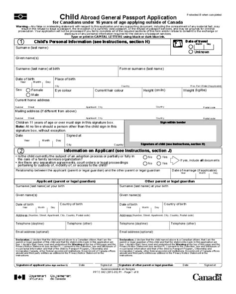 Printable Passport Application Form Printable Forms Free Online