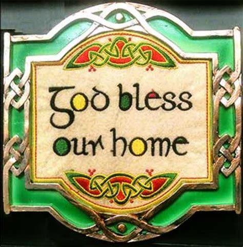 Irish Home Blessing Plaque Embroidered