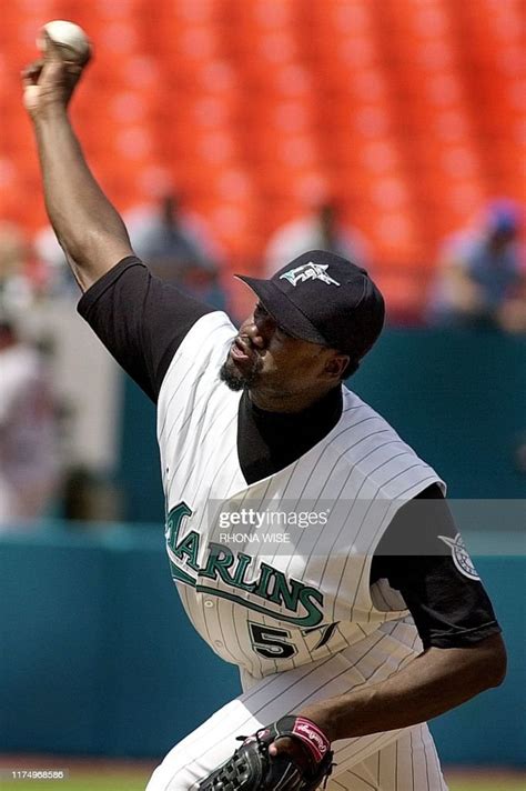 Florida Marlins Pitcher Antonio Alfonseca Throws A Pitch To Houston