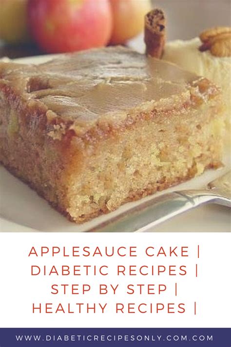 This pound cake recipe uses a slightly different method to mix the batter. APPLESAUCE CAKE | Diabetic recipes, Kid desserts, Healthy ...