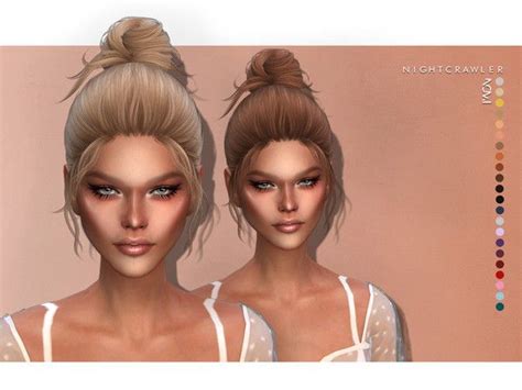 Sims 4 Cc Custom Content Hairstyle Ponytail Updo Bun