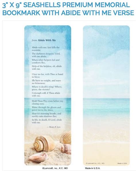 You can also pass out memorial cards alongside with the funeral service programs. Create laminated memorial bookmarks with Lamcraft's 3" x 9 ...