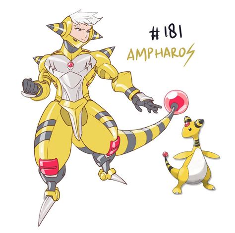 181 ampharos by lysergic44 pokemon gijinka pokemon art