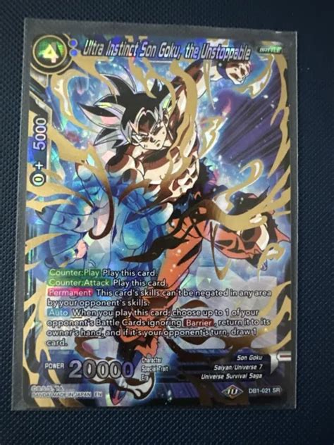 Dragon Ball Super Card Game Ultra Instinct Son Goku The Unstoppable Nm
