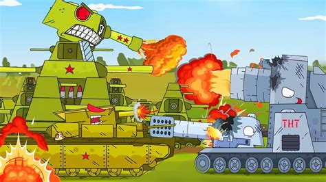 Steel Monster Tank Against Kv 44 Cartoon About Tanks New Episode Tank