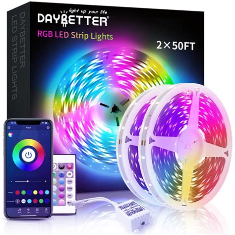 Daybetter Led Strip Lights100ft Light Strips With App Control Remote