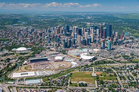 Aerial Photo Calgary City Skyline