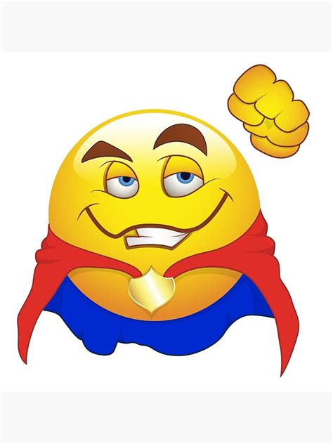Super Hero Smiley Face Emoticon Poster For Sale By Allovervintage