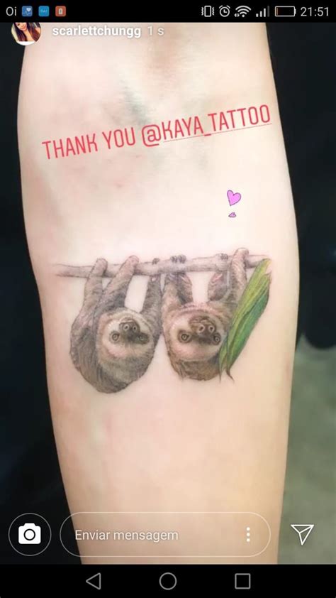 We Couldnt Resist Sharing This Beautiful Sloth Tattoo Of Our Famous 2