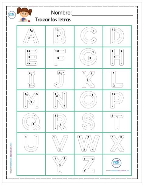 Aprende Las Letras Del Abecedario Libro Para Trazar Las Letras Del