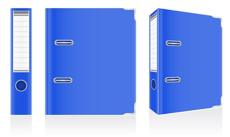 Folder Blue Binder Metal Rings For Office Vector Illustration 510246