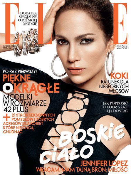 Jennifer Lopez Elle Magazine June 2010 Cover Photo Poland